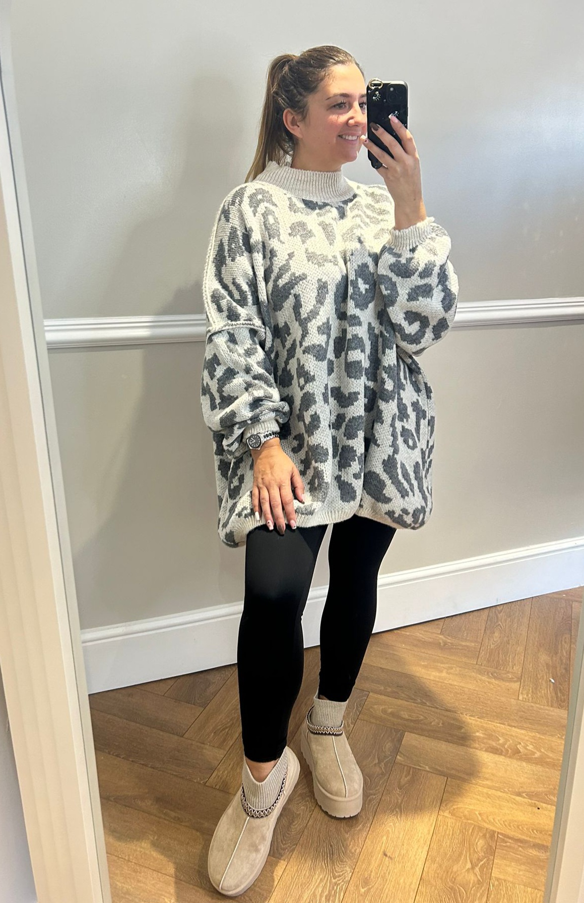 Plus leopard sweater shop