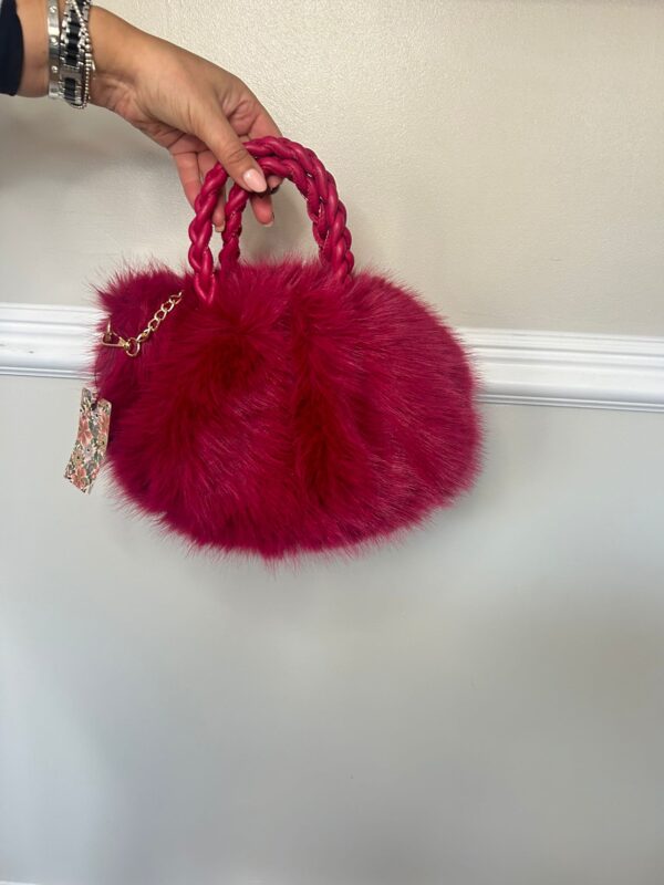 Puff ball faux fur bags - Image 6
