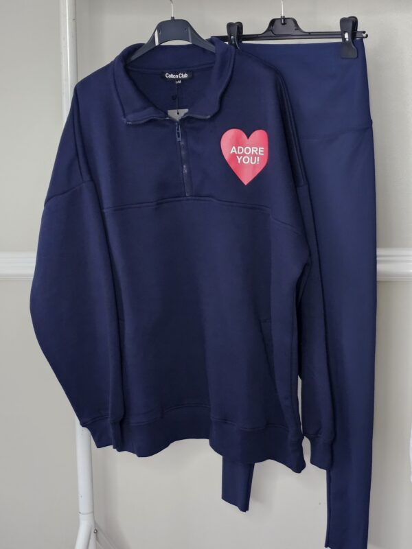 Navy half zip sweatshirt
