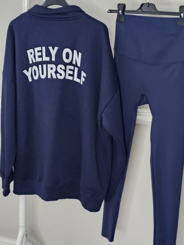 Navy half zip sweatshirt - Image 2