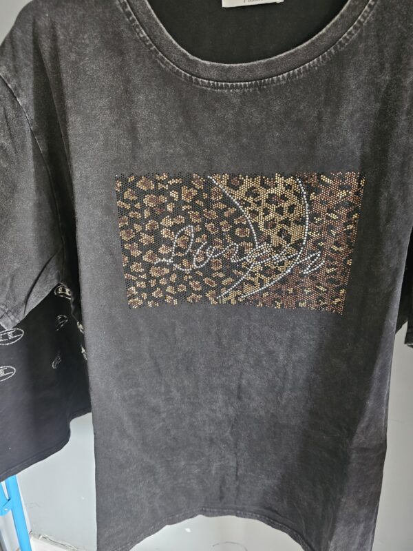 Plus diamond leopard tshirt