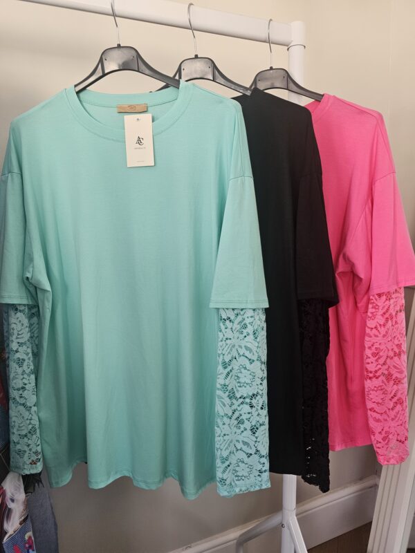 Plus lace t shirt