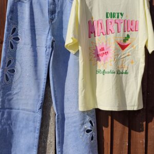 Cut out sparkle jean