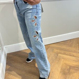 Cut out sparkle jean
