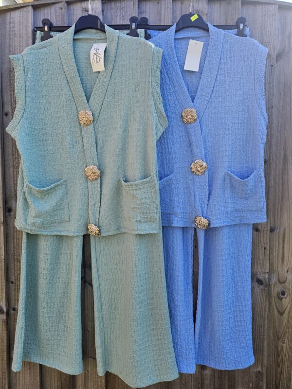 Gold button co-ord set