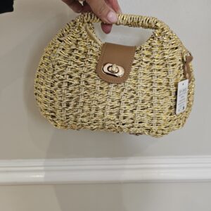 Wicker cross body bag