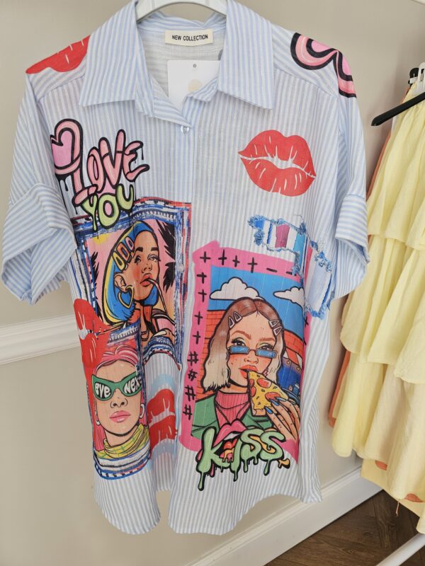 Graffiti kiss shirt - Image 2
