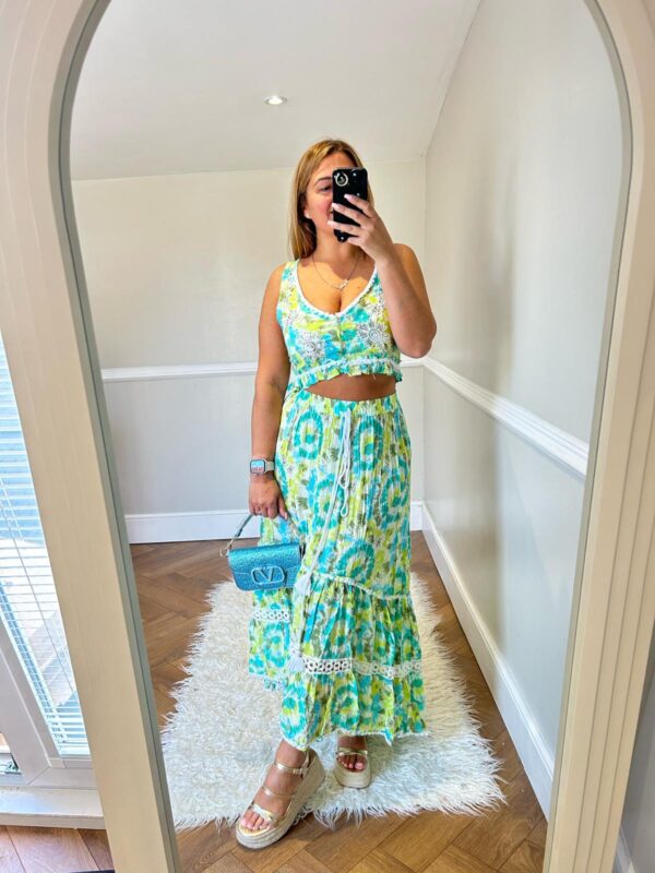 Tye dye skirt set