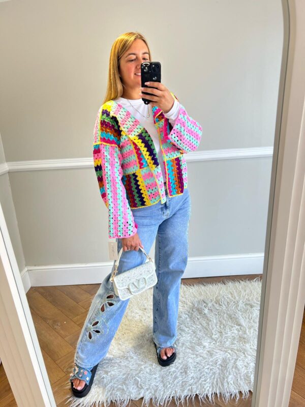 Multi crotchet cardigan - Image 2