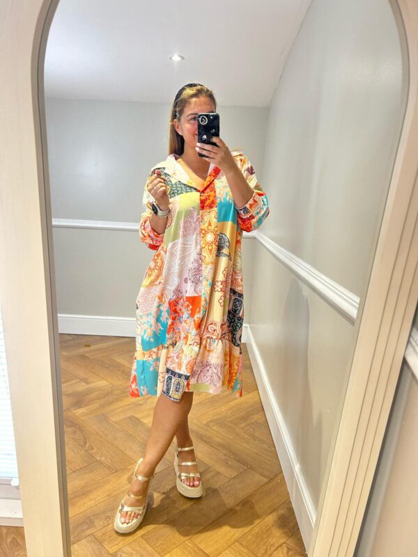 Paisley plus shirt dress - Image 4