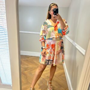 Paisley plus shirt dress