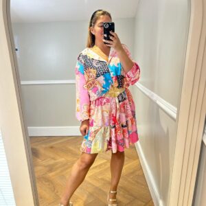 Paisley plus shirt dress