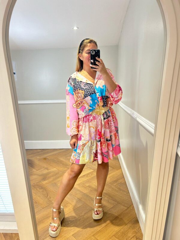 Paisley plus shirt dress