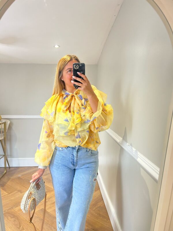 Lemon frill shirt
