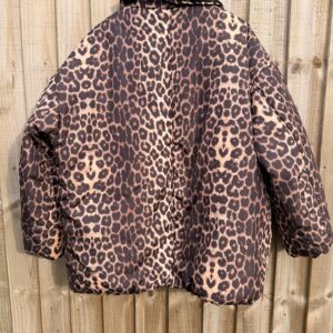 Leopard print collared jacket