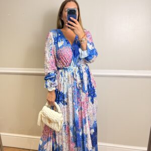 Floral pleat magic dress