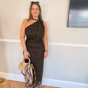 Polkadot rouch dress