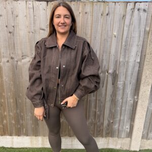 Chocolate denim jacket