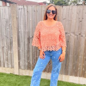 Crochet flower top