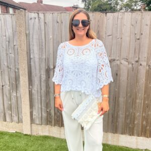 Crochet flower top
