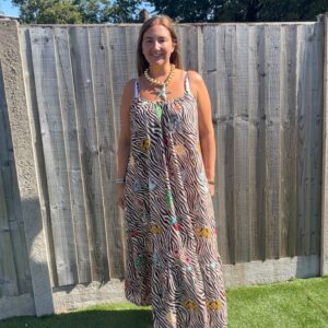 Zebra maxi dress