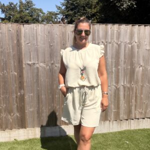 Frill shorts set