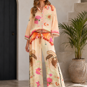 Printed trouser co-ord