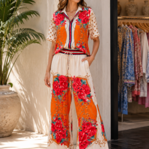 Printed trouser co-ord