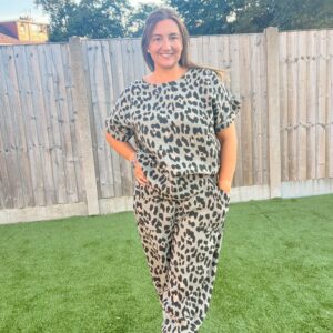 Leopard cheesecloth co-ord