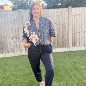 Zena Polka dot half jacket