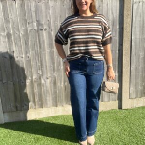Denim front pocket jeans