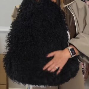 Mongolian faux fur bag