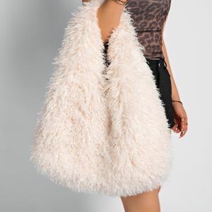 Mongolian faux fur bag