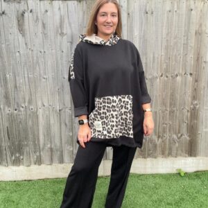 Curve leopard hoody