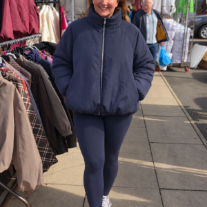 Funnel neck puffa coat